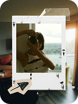 Mirror selfie scrapbook template