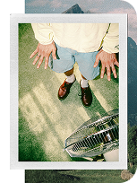 Outdoor shoes collage template