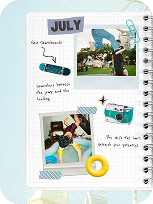 July journal scrapbook template